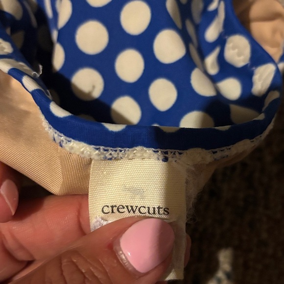 Crewcuts Blue and White Polka Dot Swimsuit - Picture 2 of 4